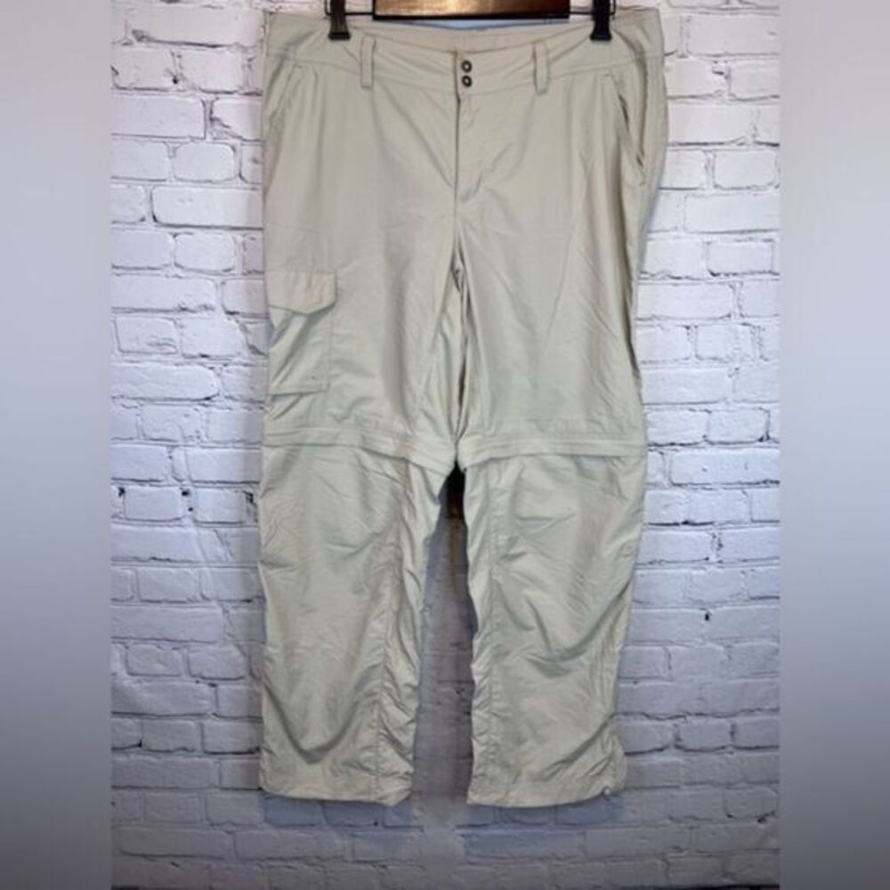 COLUMBIA Omni-Shade Tan Convertible Pant Hiking Camping Outdoor Nylon size 14s‎